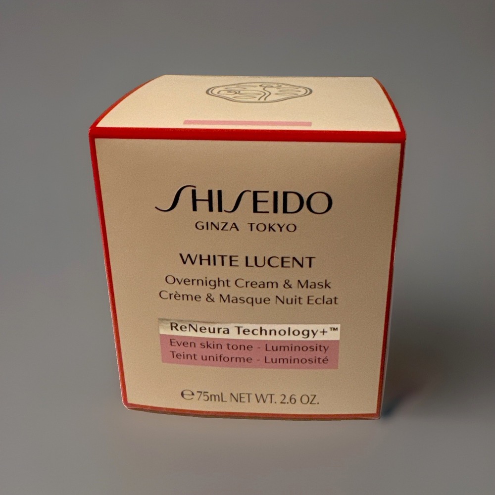 *Shiseido White Lucent Overnight Cream & Mask 75ml/2.6fl.oz. New In Box